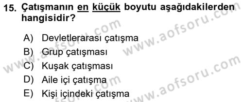 Küreselleşme ve Kültürlerarası İletişim Dersi 2020 - 2021 Yılı Yaz Okulu Sınav Soruları 15. Soru