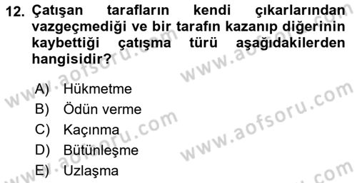 Küreselleşme ve Kültürlerarası İletişim Dersi 2021 - 2022 Yılı (Vize) Ara Sınav Soruları 12. Soru