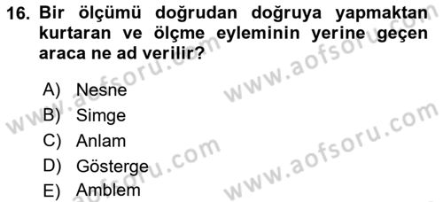 Küreselleşme ve Kültürlerarası İletişim Dersi 2021 - 2022 Yılı (Vize) Ara Sınav Soruları 16. Soru