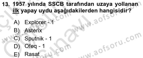 Küreselleşme ve Kültürlerarası İletişim Dersi 2021 - 2022 Yılı Yaz Okulu Sınav Soruları 13. Soru