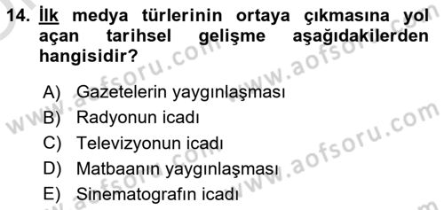 Küreselleşme ve Kültürlerarası İletişim Dersi 2021 - 2022 Yılı Yaz Okulu Sınav Soruları 14. Soru