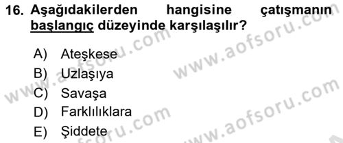 Küreselleşme ve Kültürlerarası İletişim Dersi 2022 - 2023 Yılı Yaz Okulu Sınav Soruları 16. Soru