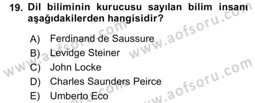 Küreselleşme ve Kültürlerarası İletişim Dersi 2023 - 2024 Yılı (Vize) Ara Sınav Soruları 19. Soru