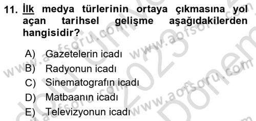 Küreselleşme ve Kültürlerarası İletişim Dersi 2023 - 2024 Yılı (Final) Dönem Sonu Sınav Soruları 11. Soru