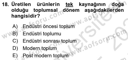 Küreselleşme ve Kültürlerarası İletişim Dersi 2023 - 2024 Yılı (Final) Dönem Sonu Sınav Soruları 18. Soru