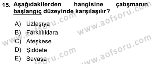 Küreselleşme ve Kültürlerarası İletişim Dersi 2024 - 2025 Yılı (Final) Dönem Sonu Sınav Soruları 15. Soru