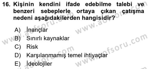 Küreselleşme ve Kültürlerarası İletişim Dersi 2024 - 2025 Yılı (Final) Dönem Sonu Sınav Soruları 16. Soru