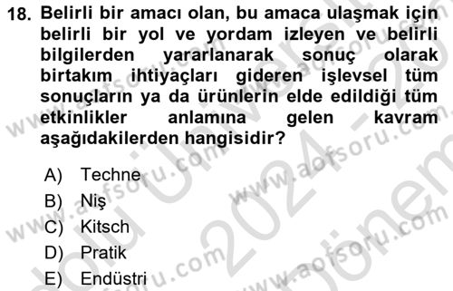 Küreselleşme ve Kültürlerarası İletişim Dersi 2024 - 2025 Yılı (Final) Dönem Sonu Sınav Soruları 18. Soru