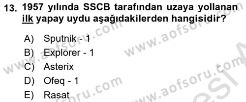 Küreselleşme ve Kültürlerarası İletişim Dersi 2024 - 2025 Yılı Yaz Okulu Sınav Soruları 13. Soru