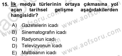 Küreselleşme ve Kültürlerarası İletişim Dersi 2024 - 2025 Yılı Yaz Okulu Sınav Soruları 15. Soru