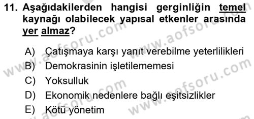 Küreselleşme ve Kültürlerarası İletişim Dersi 2025 - 2026 Yılı (Final) Dönem Sonu Sınav Soruları 11. Soru