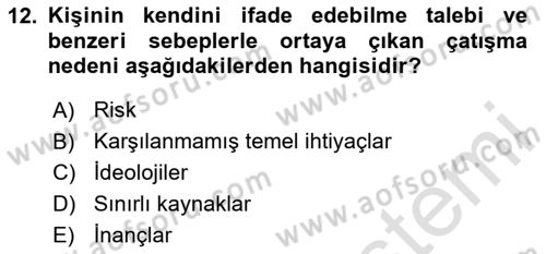 Küreselleşme ve Kültürlerarası İletişim Dersi 2025 - 2026 Yılı (Final) Dönem Sonu Sınav Soruları 12. Soru