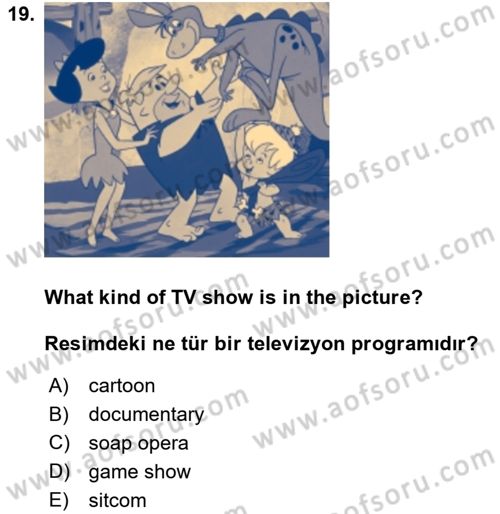 Ingilizce 1 Dersi 2025 - 2026 Yılı (Vize) Ara Sınav Soruları 19. Soru