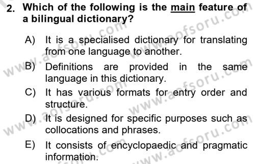 Communication Skills And Academic Reporting 1 Dersi 2022 - 2023 Yılı (Final) Dönem Sonu Sınav Soruları 2. Soru
