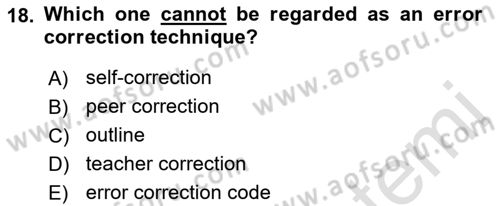 Communication Skills And Academic Reporting 1 Dersi 2022 - 2023 Yılı Yaz Okulu Sınav Soruları 18. Soru