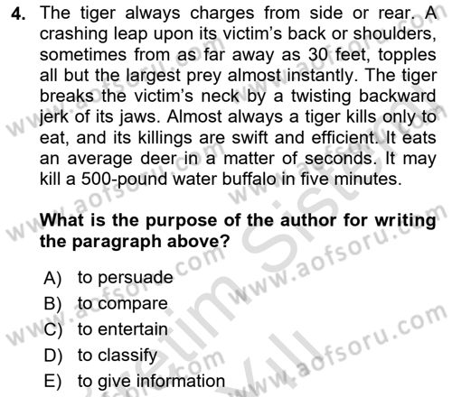 Communication Skills And Academic Reporting 1 Dersi 2022 - 2023 Yılı Yaz Okulu Sınav Soruları 4. Soru
