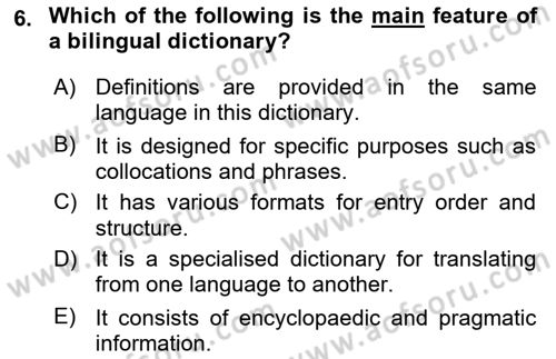 Communication Skills And Academic Reporting 1 Dersi 2022 - 2023 Yılı Yaz Okulu Sınav Soruları 6. Soru