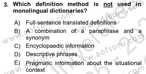 Communication Skills And Academic Reporting 1 Dersi 2025 - 2026 Yılı Yaz Okulu Sınav Soruları 3. Soru