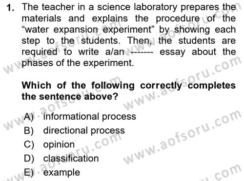Communication Skills And Academic Reporting 2 Dersi 2022 - 2023 Yılı Yaz Okulu Sınav Soruları 1. Soru