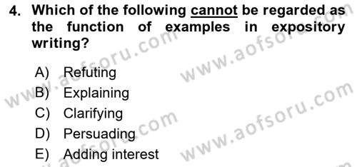 Communication Skills And Academic Reporting 2 Dersi 2022 - 2023 Yılı Yaz Okulu Sınav Soruları 4. Soru