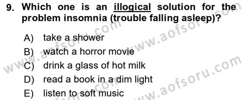 Communication Skills And Academic Reporting 2 Dersi 2022 - 2023 Yılı Yaz Okulu Sınav Soruları 9. Soru