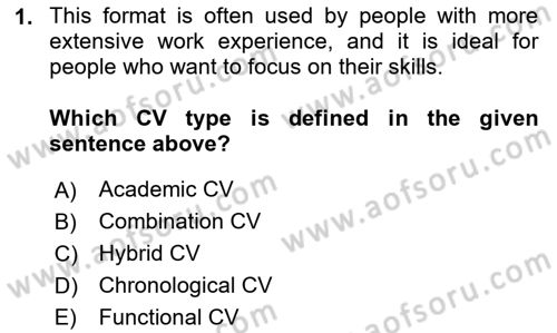Communication Skills And Academic Reporting 2 Dersi 2023 - 2024 Yılı (Final) Dönem Sonu Sınav Soruları 1. Soru
