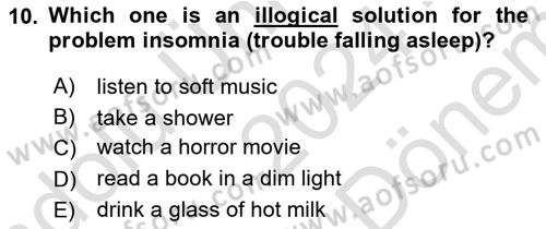 Communication Skills And Academic Reporting 2 Dersi 2024 - 2025 Yılı (Final) Dönem Sonu Sınav Soruları 10. Soru