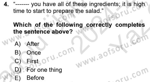 Communication Skills And Academic Reporting 2 Dersi 2024 - 2025 Yılı Yaz Okulu Sınav Soruları 4. Soru