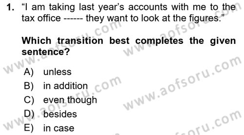 Communication Skills And Academic Reporting 2 Dersi 2025 - 2026 Yılı (Final) Dönem Sonu Sınav Soruları 1. Soru