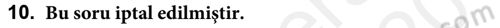 Turizm İçin İngilizce 1 Dersi 2017 - 2018 Yılı (Final) Dönem Sonu Sınav Soruları 10. Soru