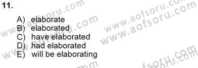 Bağlamsal Dilbilgisi 1 Dersi Ara Sınavı Deneme Sınav Soruları 11. Soru