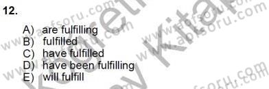Bağlamsal Dilbilgisi 1 Dersi 2012 - 2013 Yılı (Vize) Ara Sınav Soruları 12. Soru