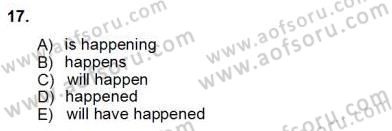 Bağlamsal Dilbilgisi 1 Dersi 2012 - 2013 Yılı (Vize) Ara Sınav Soruları 17. Soru