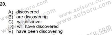 Bağlamsal Dilbilgisi 1 Dersi 2012 - 2013 Yılı (Vize) Ara Sınav Soruları 20. Soru