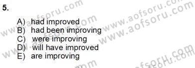 Bağlamsal Dilbilgisi 1 Dersi 2012 - 2013 Yılı (Vize) Ara Sınav Soruları 5. Soru