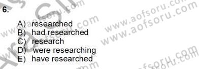 Bağlamsal Dilbilgisi 1 Dersi 2012 - 2013 Yılı (Vize) Ara Sınav Soruları 6. Soru