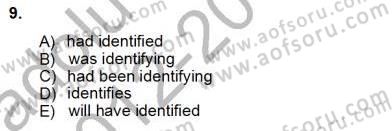 Bağlamsal Dilbilgisi 1 Dersi 2012 - 2013 Yılı (Vize) Ara Sınav Soruları 9. Soru