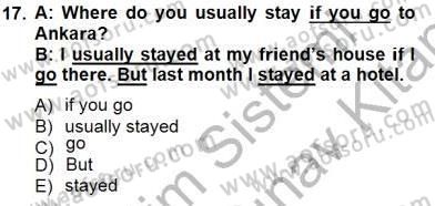 Bağlamsal Dilbilgisi 1 Dersi 2012 - 2013 Yılı (Final) Dönem Sonu Sınav Soruları 17. Soru