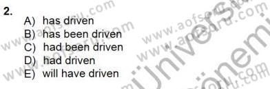 Bağlamsal Dilbilgisi 1 Dersi 2012 - 2013 Yılı (Final) Dönem Sonu Sınav Soruları 2. Soru