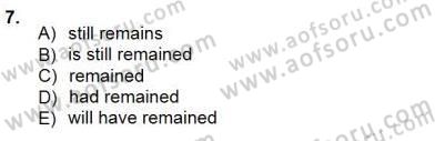 Bağlamsal Dilbilgisi 1 Dersi 2012 - 2013 Yılı (Final) Dönem Sonu Sınav Soruları 7. Soru
