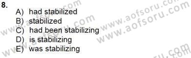 Bağlamsal Dilbilgisi 1 Dersi 2012 - 2013 Yılı (Final) Dönem Sonu Sınav Soruları 8. Soru