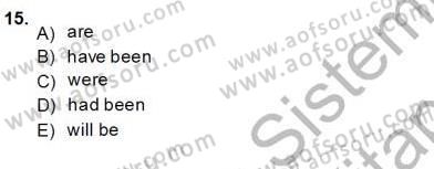 Bağlamsal Dilbilgisi 1 Dersi Ara Sınavı Deneme Sınav Soruları 15. Soru