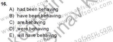 Bağlamsal Dilbilgisi 1 Dersi Ara Sınavı Deneme Sınav Soruları 16. Soru
