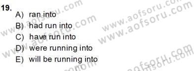 Bağlamsal Dilbilgisi 1 Dersi Ara Sınavı Deneme Sınav Soruları 19. Soru