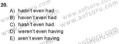 Bağlamsal Dilbilgisi 1 Dersi Ara Sınavı Deneme Sınav Soruları 20. Soru