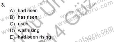 Bağlamsal Dilbilgisi 1 Dersi Ara Sınavı Deneme Sınav Soruları 3. Soru