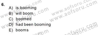 Bağlamsal Dilbilgisi 1 Dersi Ara Sınavı Deneme Sınav Soruları 6. Soru