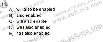Bağlamsal Dilbilgisi 1 Dersi 2013 - 2014 Yılı (Final) Dönem Sonu Sınav Soruları 11. Soru