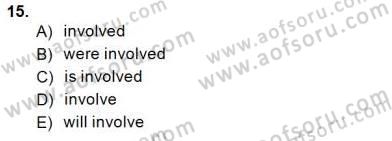 Bağlamsal Dilbilgisi 1 Dersi 2013 - 2014 Yılı (Final) Dönem Sonu Sınav Soruları 15. Soru