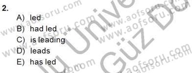 Bağlamsal Dilbilgisi 1 Dersi 2013 - 2014 Yılı (Final) Dönem Sonu Sınav Soruları 2. Soru